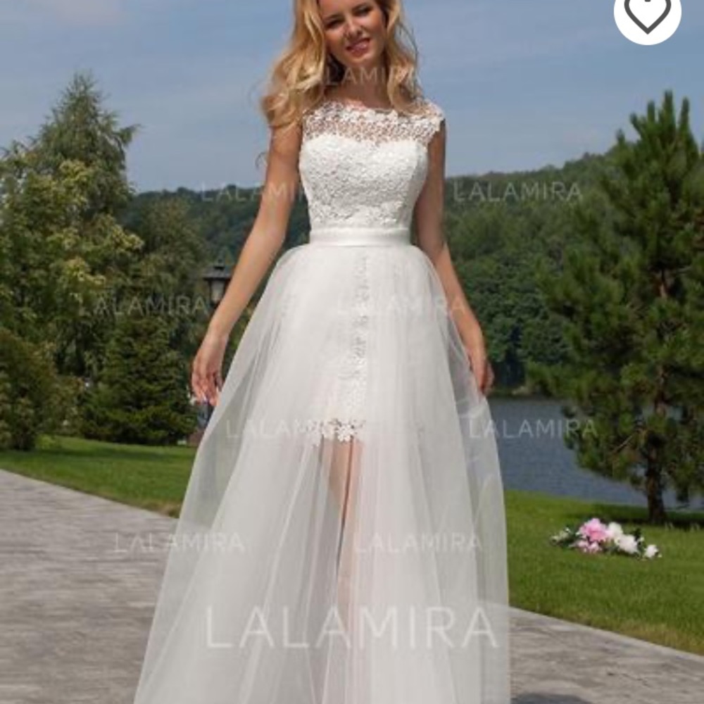 New Wedding Dress White Lace Mini - Picture 1 of 7